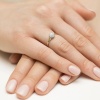 Pierścionek W0419 z diamentami żółte złoto
