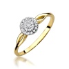 Pierścionek W0421 z diamentami żółte złoto