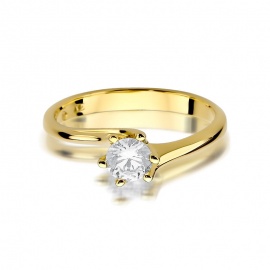 Pierścionek W0423 Diament 0,50ct żółte złoto