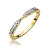 Pierścionek W0425 z diamentami żółte złoto