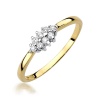 Pierścionek W0427 z diamentami żółte złoto