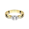Pierścionek W0428 Diament 0,10ct żółte złoto