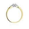 Pierścionek W0428 Diament 0,10ct żółte złoto