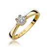 Pierścionek W0429 Diament 0,20ct żółte złoto