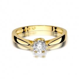 Pierścionek W0429 Diament 0,20ct żółte złoto