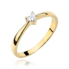 Pierścionek W0433 Diament 0,10ct żółte złoto