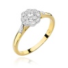 Pierścionek W0434 Diament 0,23ct żółte złoto