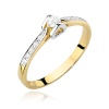Pierścionek W0435 Diament 0,10ct żółte złoto