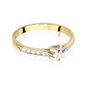 Pierścionek W0435 Diament 0,10ct żółte złoto