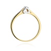 Pierścionek W0435 Diament 0,10ct żółte złoto