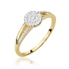 Pierścionek W0437 z diamentami żółte złoto