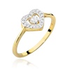 Pierścionek W0442 Diament 0,10ct żółte złoto