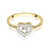 Pierścionek W0442 Diament 0,10ct żółte złoto