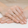 Pierścionek W0442 Diament 0,10ct żółte złoto
