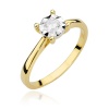 Pierścionek W0447 Diament 0,20ct żółte złoto