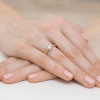 Pierścionek W0447 Diament 0,20ct żółte złoto