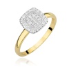 Pierścionek W0448 z diamentami żółte złoto
