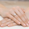 Pierścionek W0448 z diamentami żółte złoto