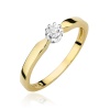 Pierścionek W0450 Diament 0,10ct żółte złoto