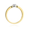 Pierścionek W0450 Diament 0,10ct żółte złoto