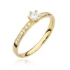 Pierścionek W0459 Diament 0,10ct żółte złoto