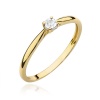 Pierścionek W0461 Diament 0,01ct żółte złoto