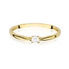 Pierścionek W0461 Diament 0,01ct żółte złoto