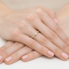 Pierścionek W0461 Diament 0,03ct żółte złoto
