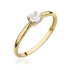 Pierścionek W0461 Diament 0,08ct żółte złoto