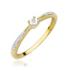 Pierścionek W0465 Diament 0,01ct żółte złoto