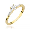 Pierścionek W0466 Diament 0,08ct żółte złoto