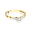 Pierścionek W0466 Diament 0,08ct żółte złoto