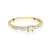 Pierścionek W0467 Diament 0,02ct żółte złoto