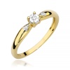 Pierścionek W0469 Diament 0,02ct żółte złoto