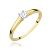 Pierścionek W0471 Diament 0,03ct żółte złoto