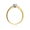 Pierścionek W0471 Diament 0,03ct żółte złoto