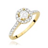 Pierścionek W0477 Diament 0,30ct żółte złoto