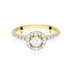 Pierścionek W0477 Diament 0,30ct żółte złoto