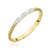 Pierścionek W0479 z diamentami żółte złoto