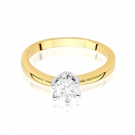 Pierścionek W0482 Diament 0,50ct żółte złoto