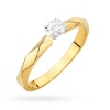 Pierścionek W0484 Diament 0,10ct żółte złoto
