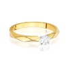 Pierścionek W0484 Diament 0,10ct żółte złoto