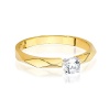 Pierścionek W0484 Diament 0,15ct żółte złoto