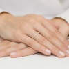 Pierścionek W0504 z diamentami żółte złoto