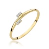 Pierścionek W0505 z diamentami żółte złoto