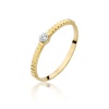 Pierścionek W0512 Diament 0,04ct żółte złoto