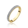 Pierścionek W0521 z diamentami żółte złoto