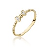 Pierścionek W0523 z diamentami żółte złoto