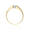 Pierścionek W0524 Diament 0,08ct żółte złoto
