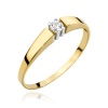 Pierścionek W0524 Diament 0,10ct żółte złoto